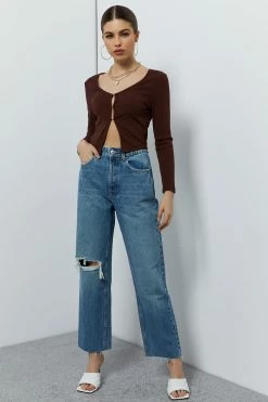 Solado Button Front Solid Rib-knit Long Sleeve Blouse 25 Solado Button Front Solid Rib-knit Long Sleeve Blouse -SOLADO shop 2855102021110618383861865b2e64d13 1800x1800