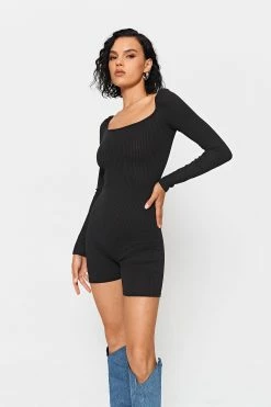 Solado Solid Scoop Neck Rompers Playsuit