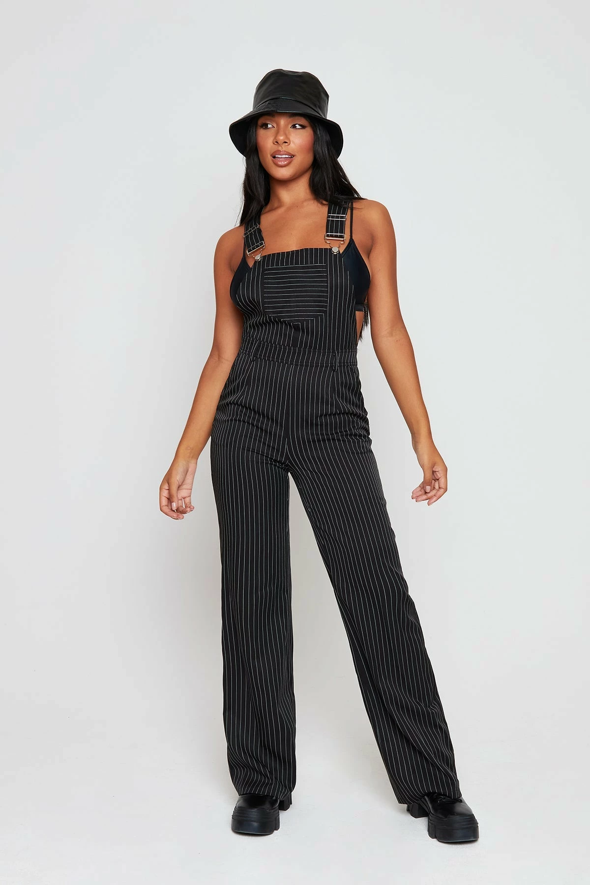 SOLADO Stripe Print Pocket Patched Buckled Jumpsuit 2 SOLADO Stripe Print Pocket Patched Buckled Jumpsuit - Image 2