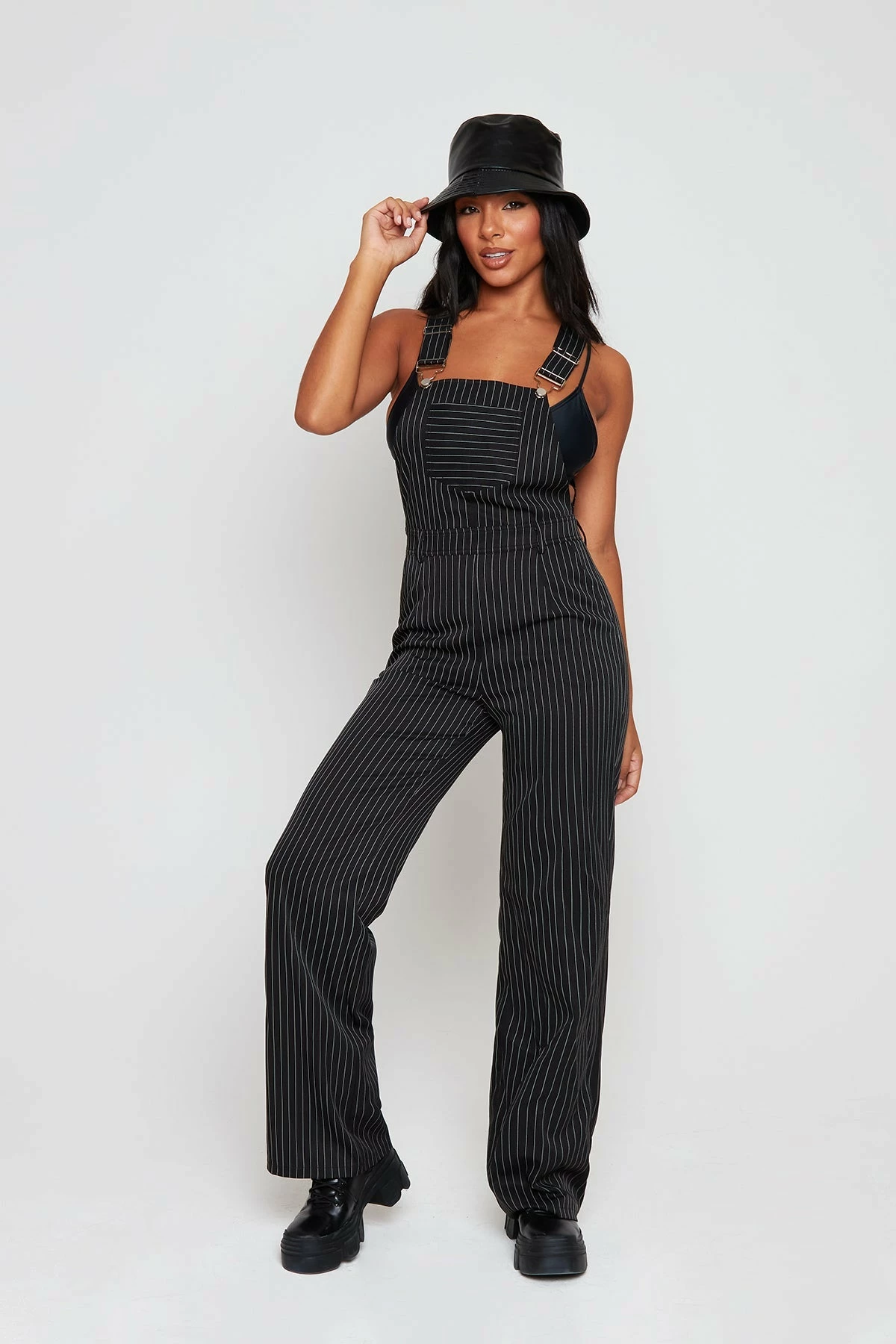 SOLADO Stripe Print Pocket Patched Buckled Jumpsuit 3 SOLADO Stripe Print Pocket Patched Buckled Jumpsuit - Image 3