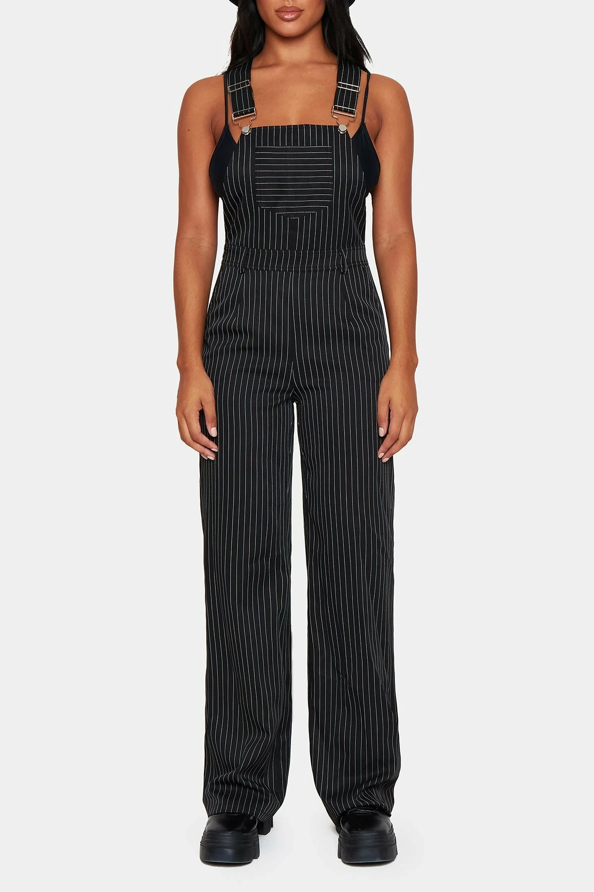 SOLADO Stripe Print Pocket Patched Buckled Jumpsuit 6 SOLADO Stripe Print Pocket Patched Buckled Jumpsuit - Image 6