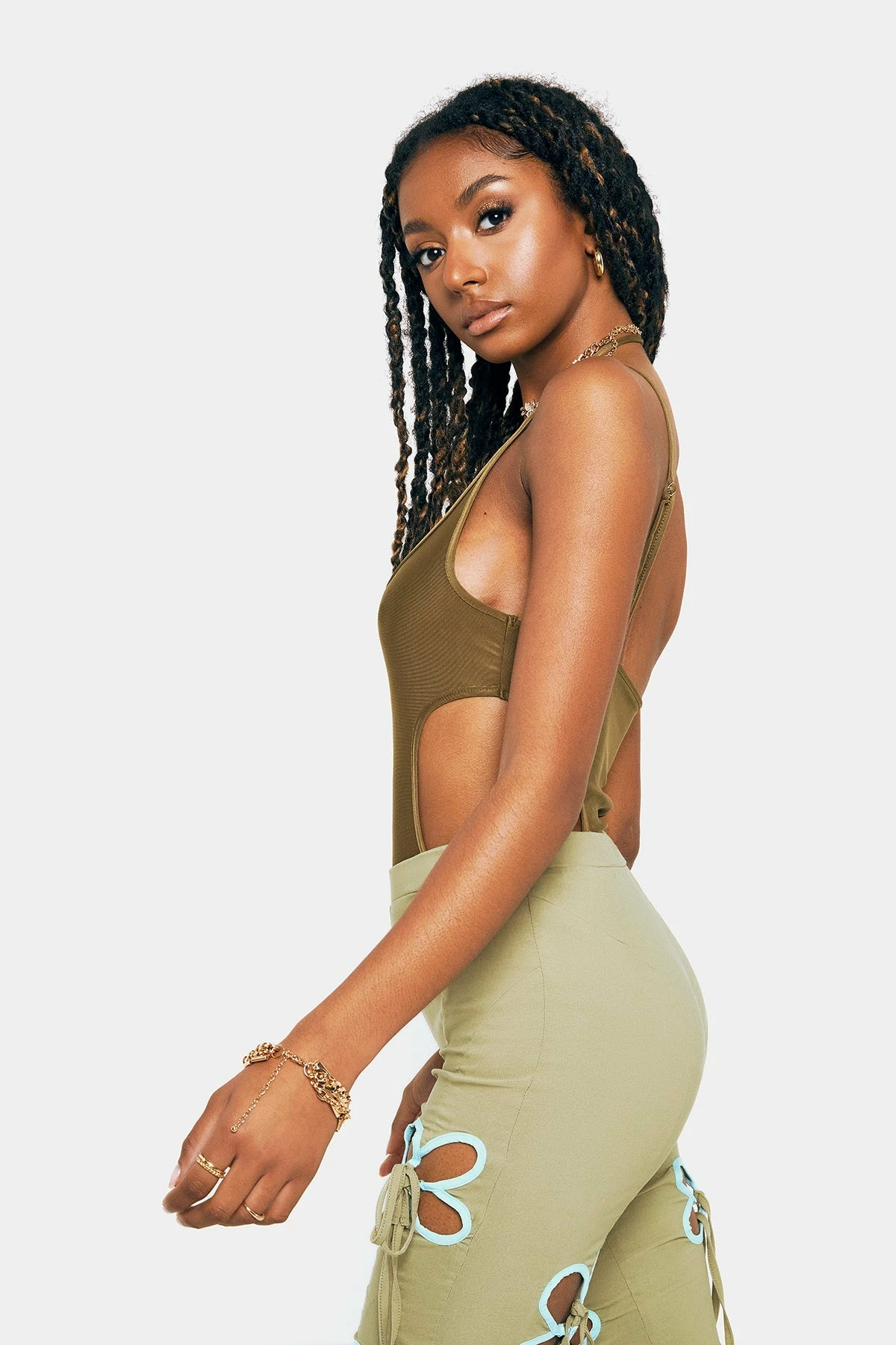 SOLADO Halter Neck One Shoulder Cut Out Backless Bodysuit 2 SOLADO Halter Neck One Shoulder Cut Out Backless Bodysuit - Image 2