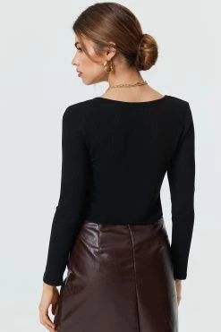 Solado Button Front Solid Rib-knit Long Sleeve Blouse 17 Solado Button Front Solid Rib-knit Long Sleeve Blouse -SOLADO shop jpeg 082f1624 56cd 4215 ba11 372f9b396ddf 1800x1800