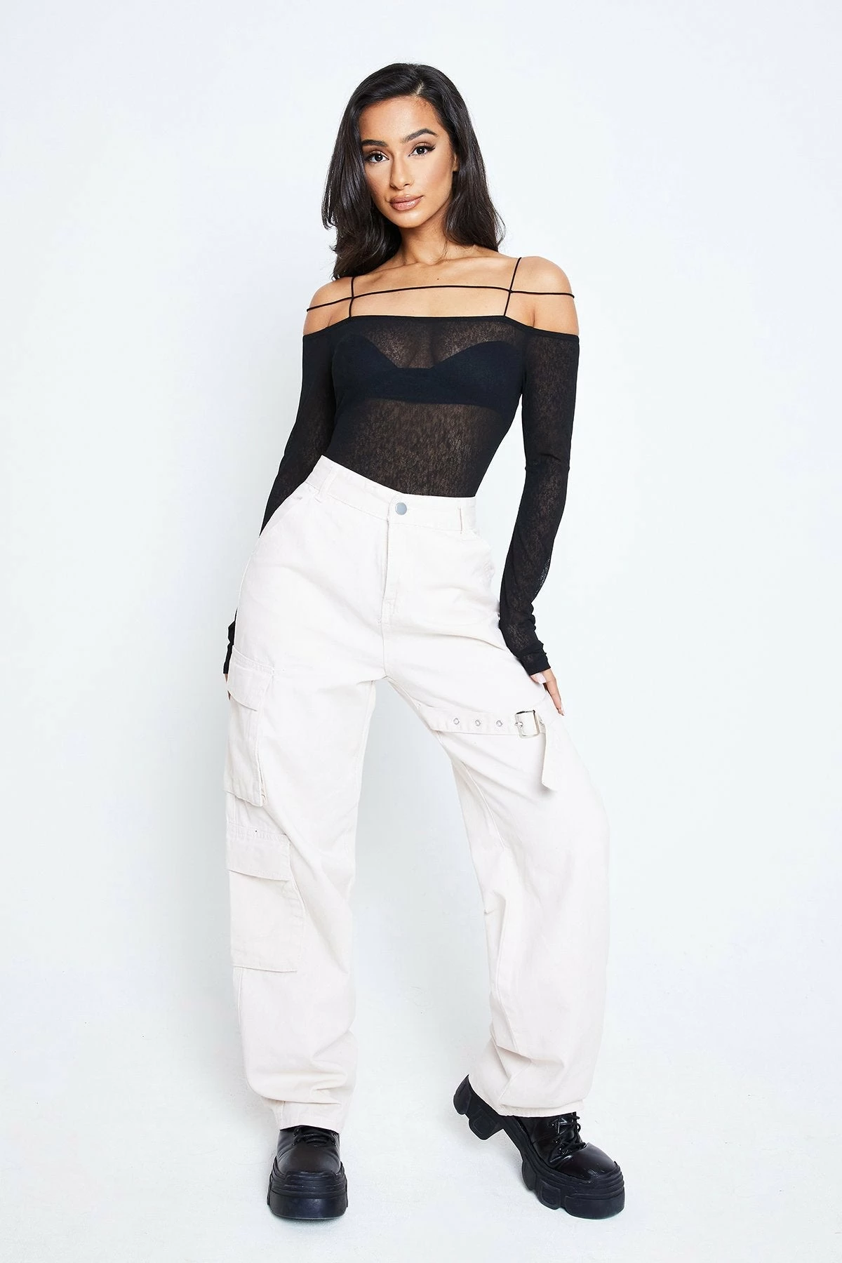SOLADO Cold Shoulder Long Sleeve Bodysuit Without Underwear 4 SOLADO Cold Shoulder Long Sleeve Bodysuit Without Underwear - Image 4