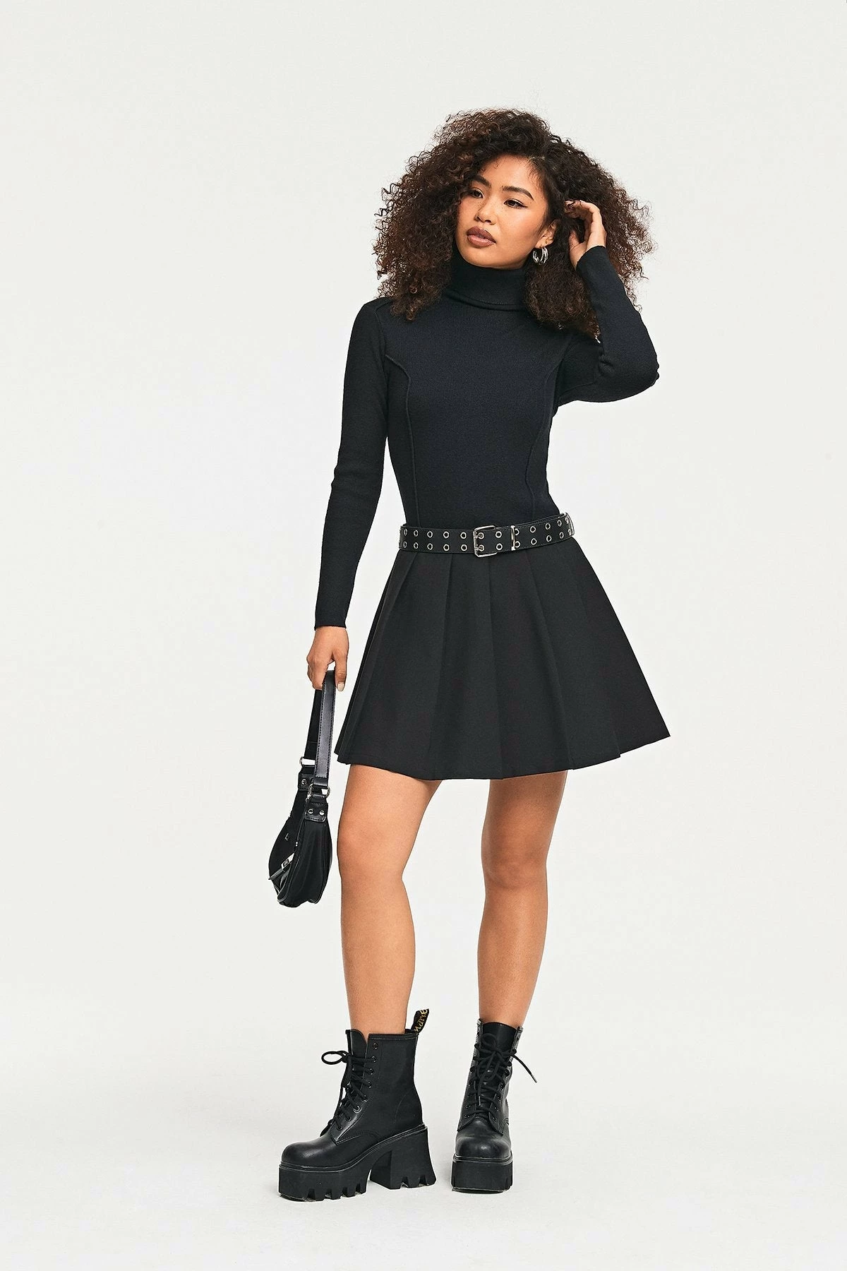 Solado High Neck Ribbed Knit Seam Detail Long Sleeve Sweater 4 Solado High Neck Ribbed Knit Seam Detail Long Sleeve Sweater - Image 4