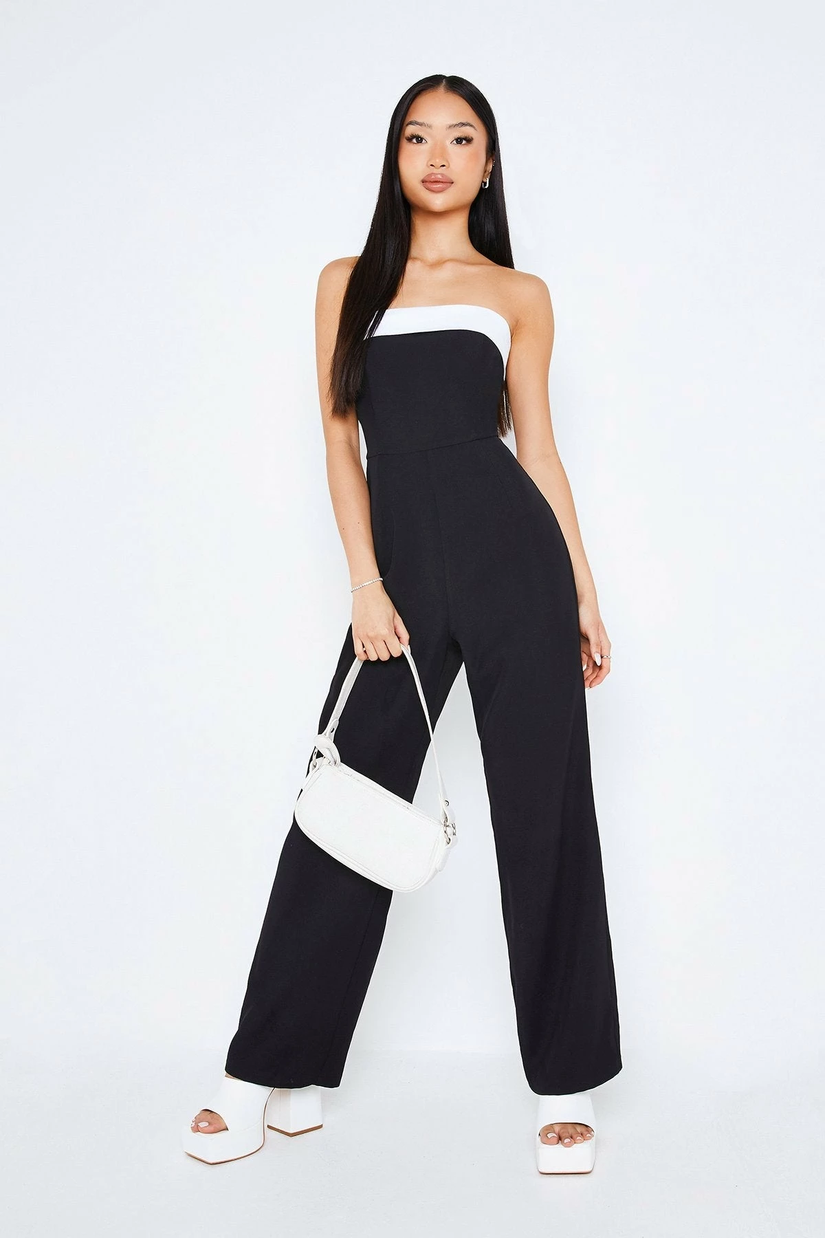 SOLADO Off Shoulder Colorblock Zipper Back Jumpsuit 1 SOLADO Off Shoulder Colorblock Zipper Back Jumpsuit