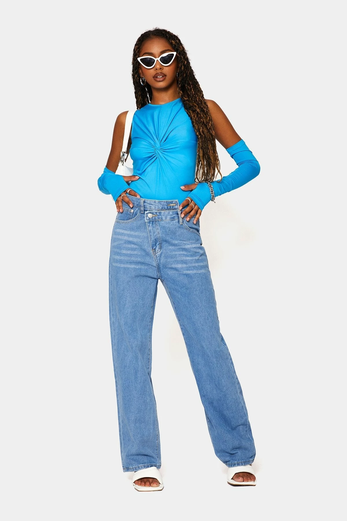 SOLADO Twist Front Round Neck Bodysuit With Oversleeve 4 SOLADO Twist Front Round Neck Bodysuit With Oversleeve - Image 4