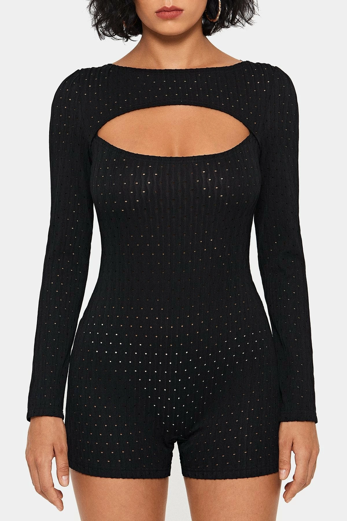 SOLADO Cut Out Backless Solid Romper Playsuit 5 SOLADO Cut Out Backless Solid Romper Playsuit - Image 5
