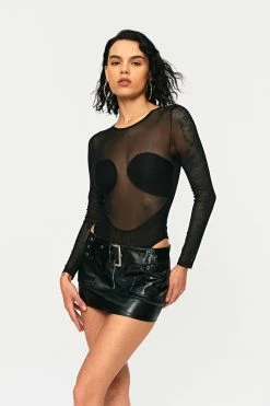 Alternative view of SOLADO Mesh Splicing Long Sleeve Bodysuit