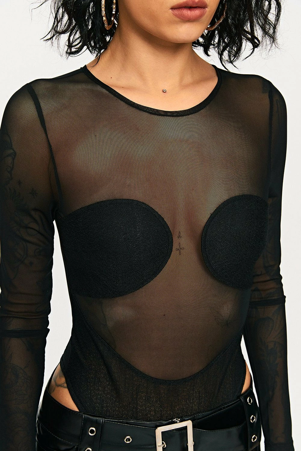 SOLADO Mesh Splicing Long Sleeve Bodysuit 5 SOLADO Mesh Splicing Long Sleeve Bodysuit - Image 5