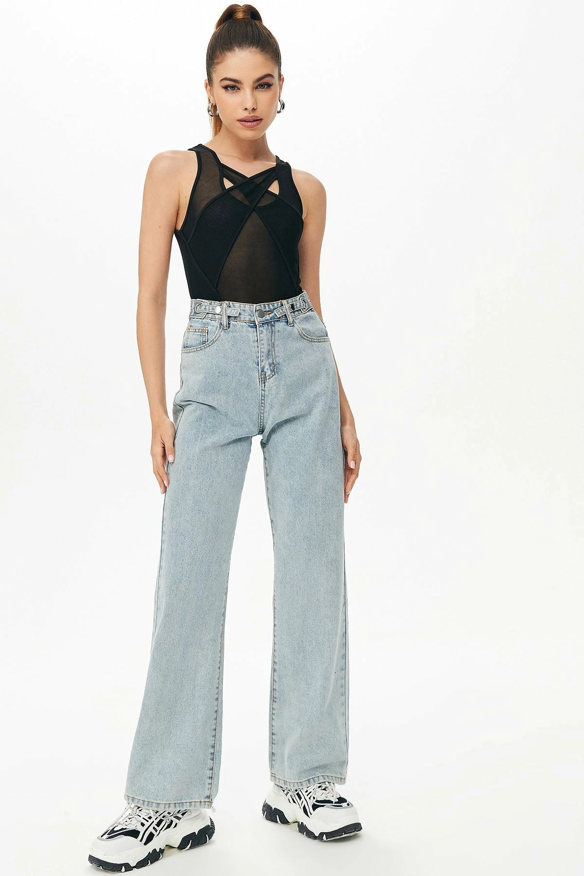 Solado Mesh Cut Out Sleeveless Bodysuit - Image 5