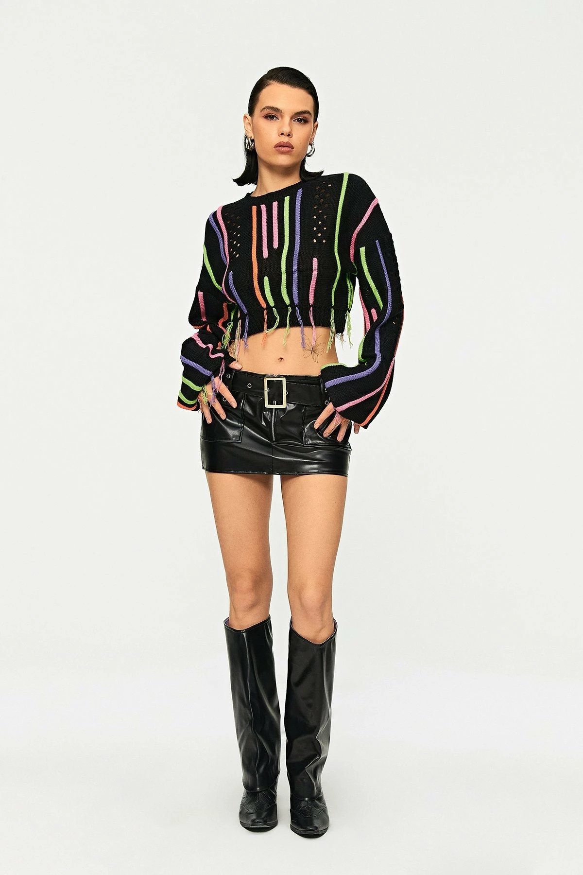 Solado Drop Shoulder Tassel Hem Sweater - Image 4