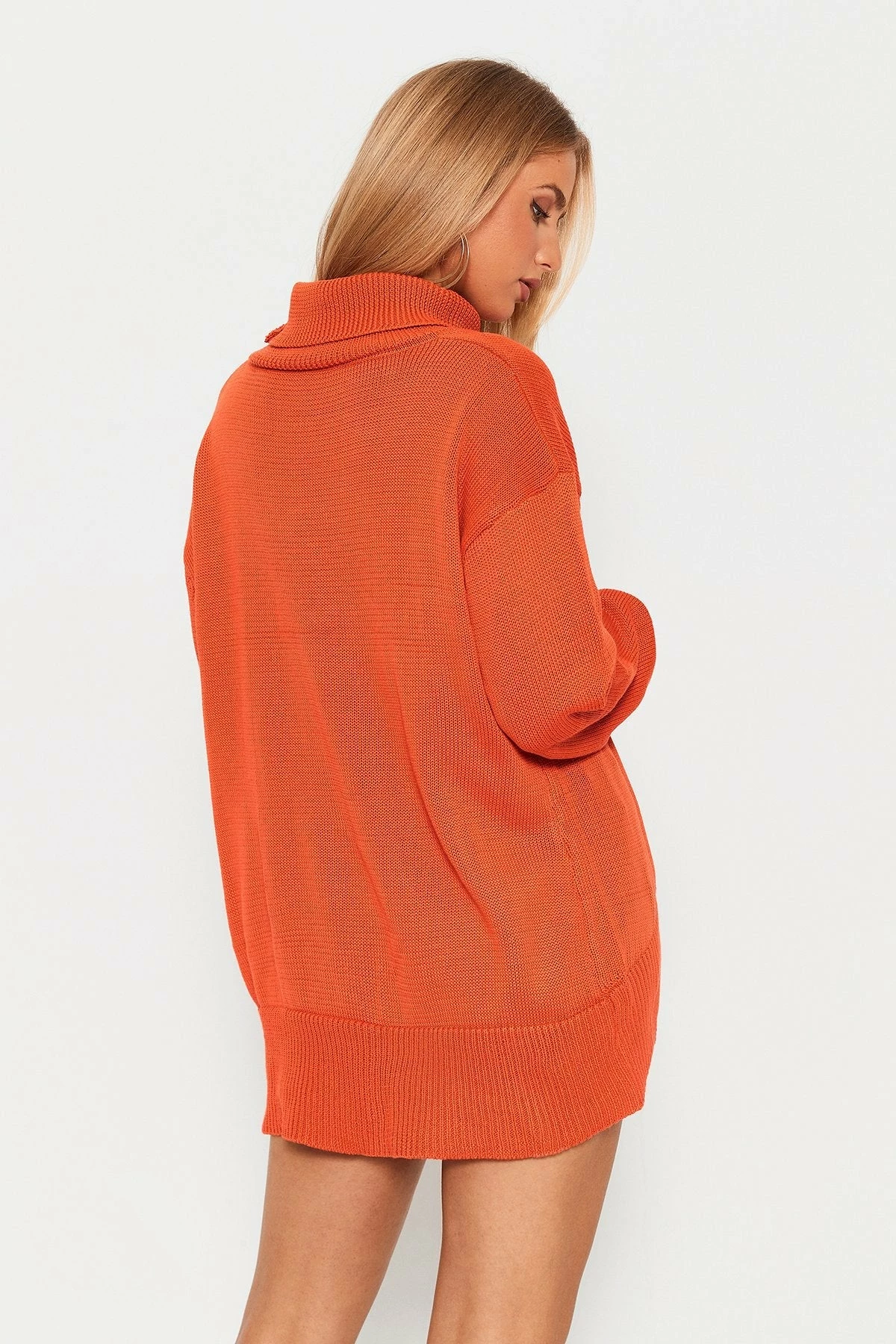 Solado High Neck Drop Shoulder Long Sleeve Sweater - Image 3