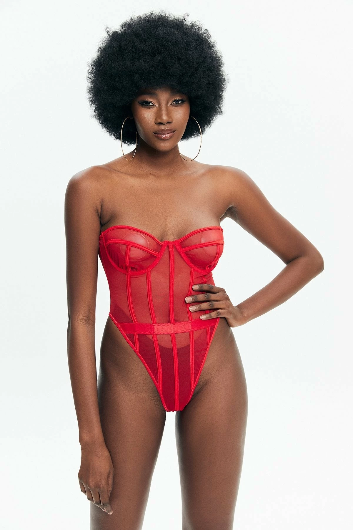 Solado Off Shoulder Mesh Underwire Cut Out Bodysuit 6 Solado Off Shoulder Mesh Underwire Cut Out Bodysuit - Image 6