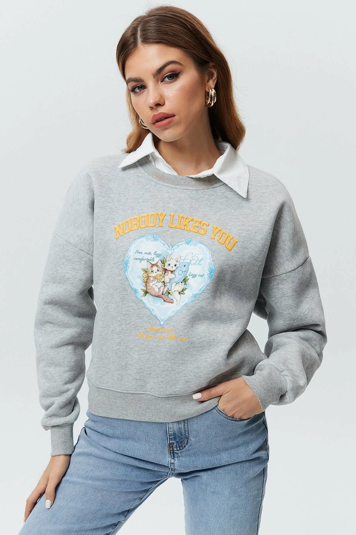 Solado Cat Print Sweatshirt 5 Solado Cat Print Sweatshirt - Image 5