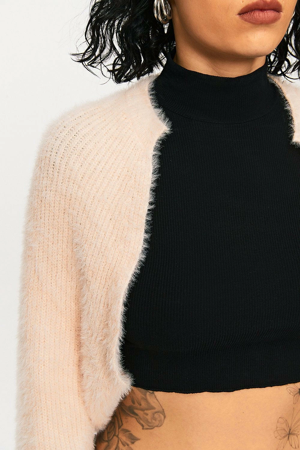 Solado Open Front Ribbed Knit Fluffy Long Sleeve Cardigan 10 Solado Open Front Ribbed Knit Fluffy Long Sleeve Cardigan - Image 10