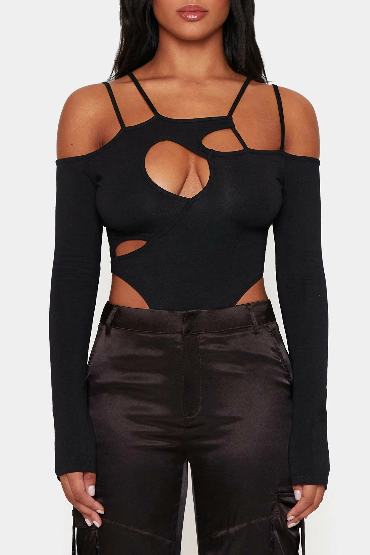 Solado Cut Out Cold Shoulder Long Sleeve Bodysuit 6 Solado Cut Out Cold Shoulder Long Sleeve Bodysuit - Image 6