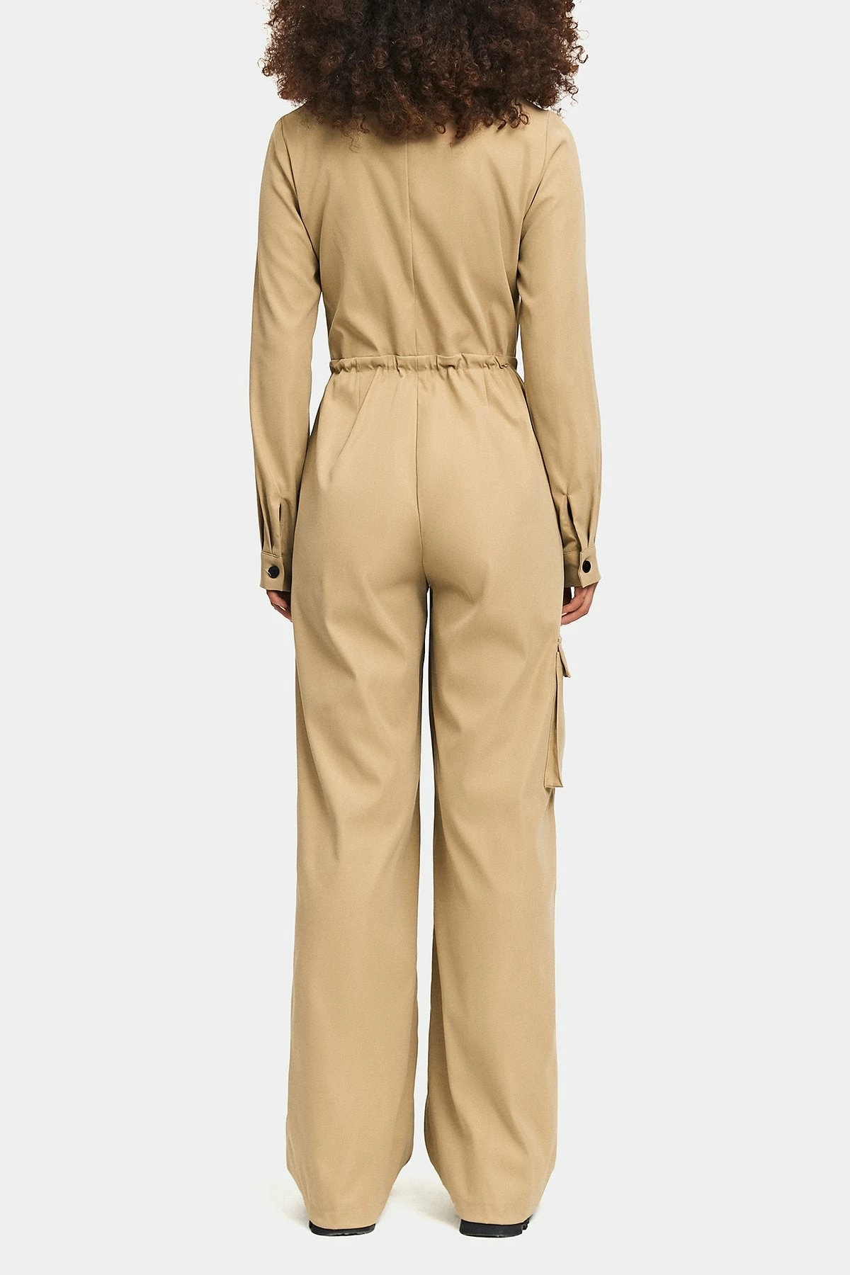 SOLADO Zipper Front Pocket Patched Drawstring Boiler Suit 7 SOLADO Zipper Front Pocket Patched Drawstring Boiler Suit - Image 7
