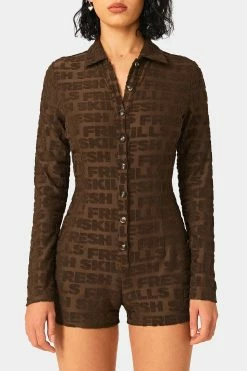 SOLADO Lapel Neck Button Front Letter Print Romper Playsuit 12 SOLADO Lapel Neck Button Front Letter Print Romper Playsuit -SOLADO shop jpeg 439c75f6 191d 4f2a 9107 76e9a442b53b 1800x1800