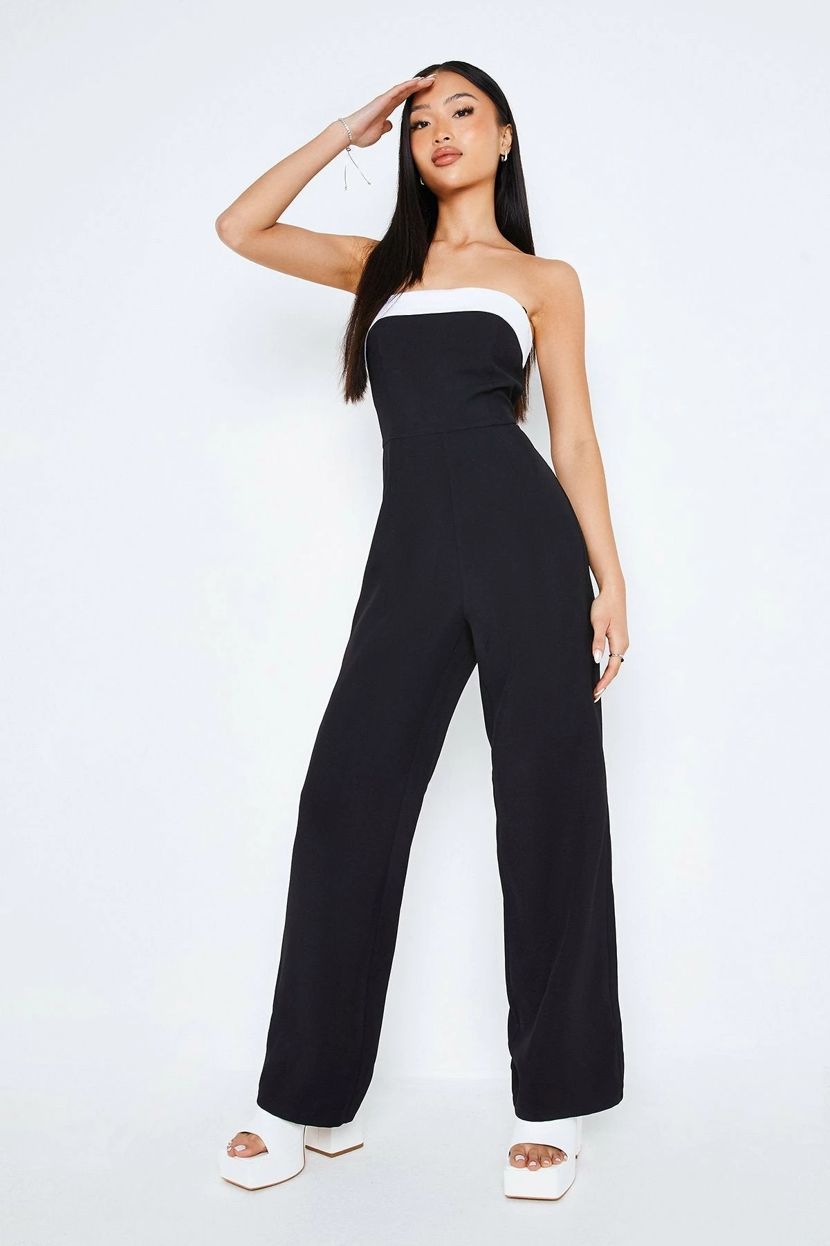 SOLADO Off Shoulder Colorblock Zipper Back Jumpsuit 4 SOLADO Off Shoulder Colorblock Zipper Back Jumpsuit - Image 4