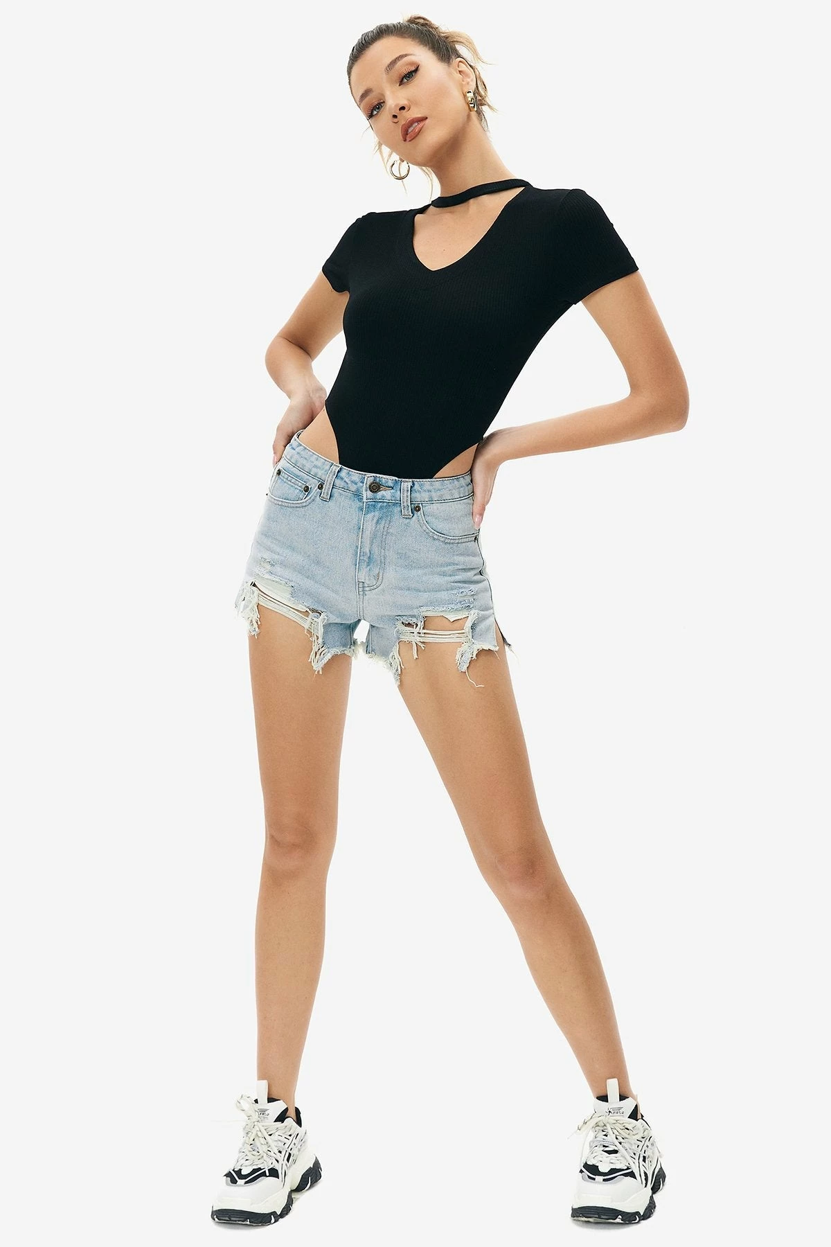 Solado Cut Out Ribbed Short Sleeve Bodysuit 8 Solado Cut Out Ribbed Short Sleeve Bodysuit - Image 8