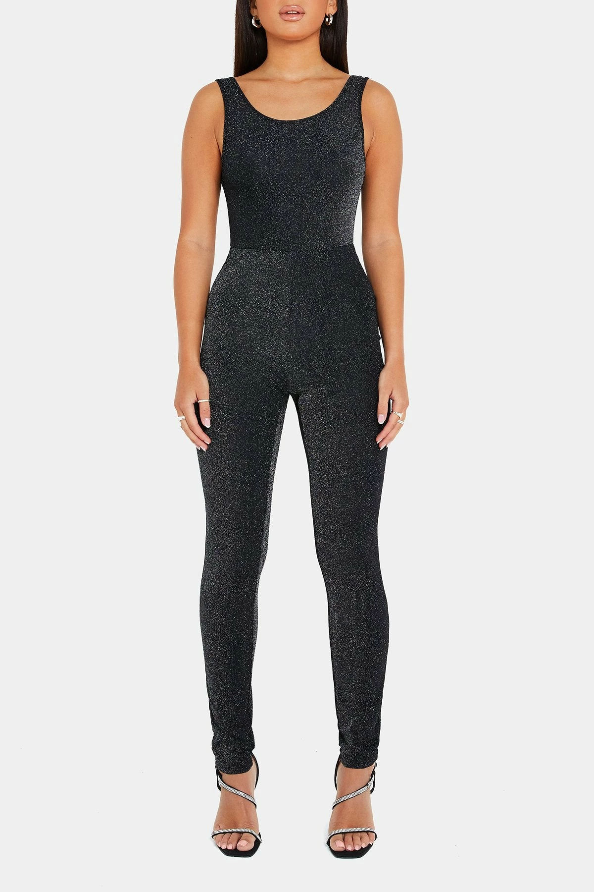 SOLADO Lurex Open Back Sleeveless Solid Jumpsuit 6 SOLADO Lurex Open Back Sleeveless Solid Jumpsuit - Image 6