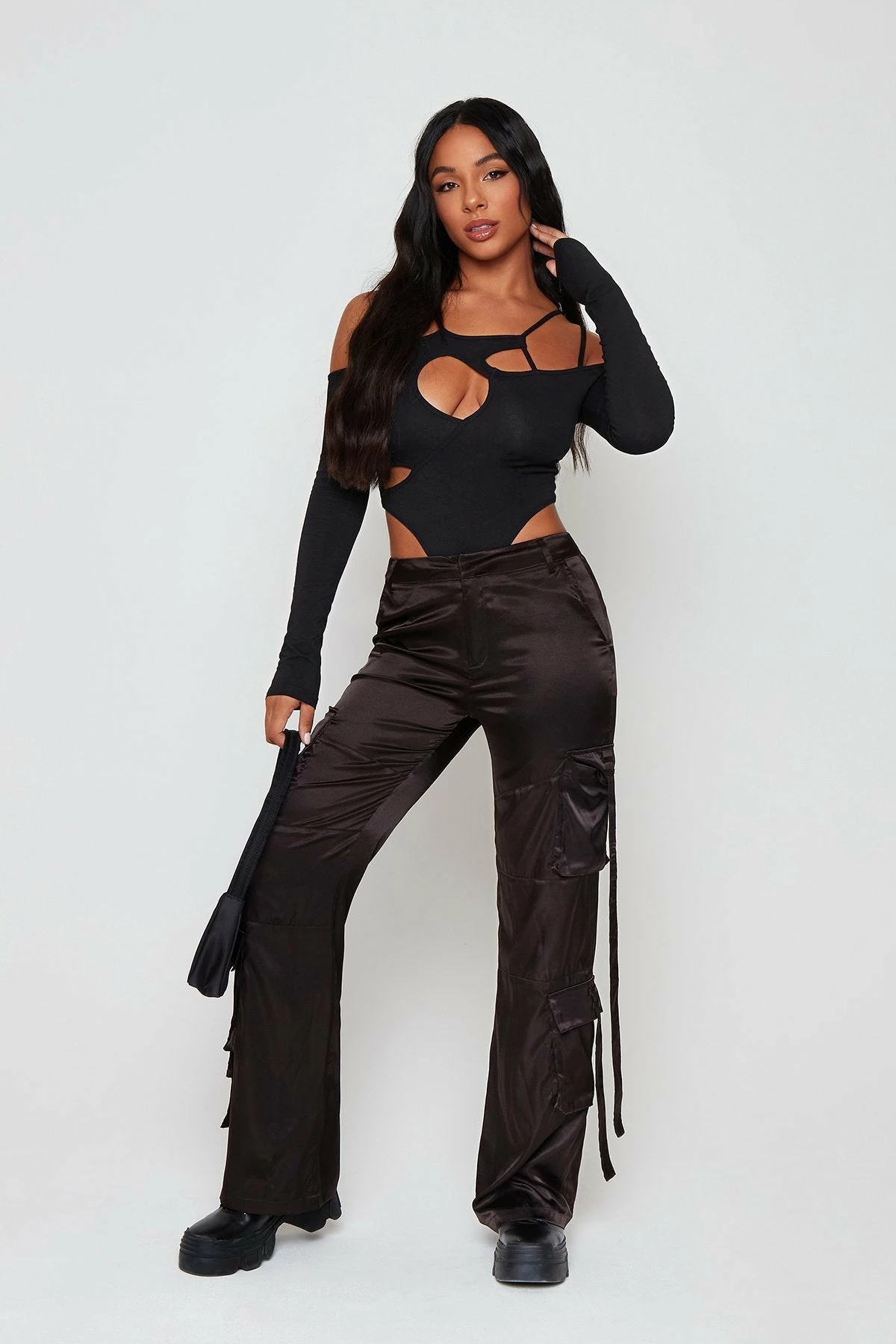 Solado Cut Out Cold Shoulder Long Sleeve Bodysuit 4 Solado Cut Out Cold Shoulder Long Sleeve Bodysuit - Image 4
