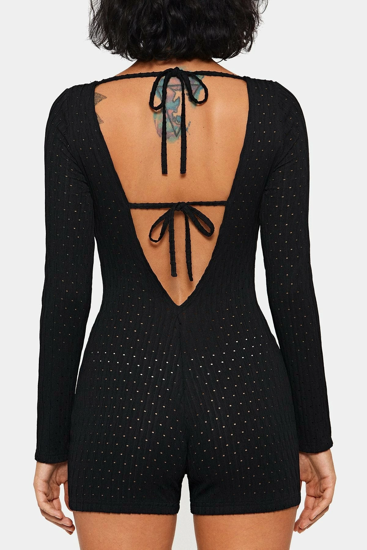 SOLADO Cut Out Backless Solid Romper Playsuit 6 SOLADO Cut Out Backless Solid Romper Playsuit - Image 6
