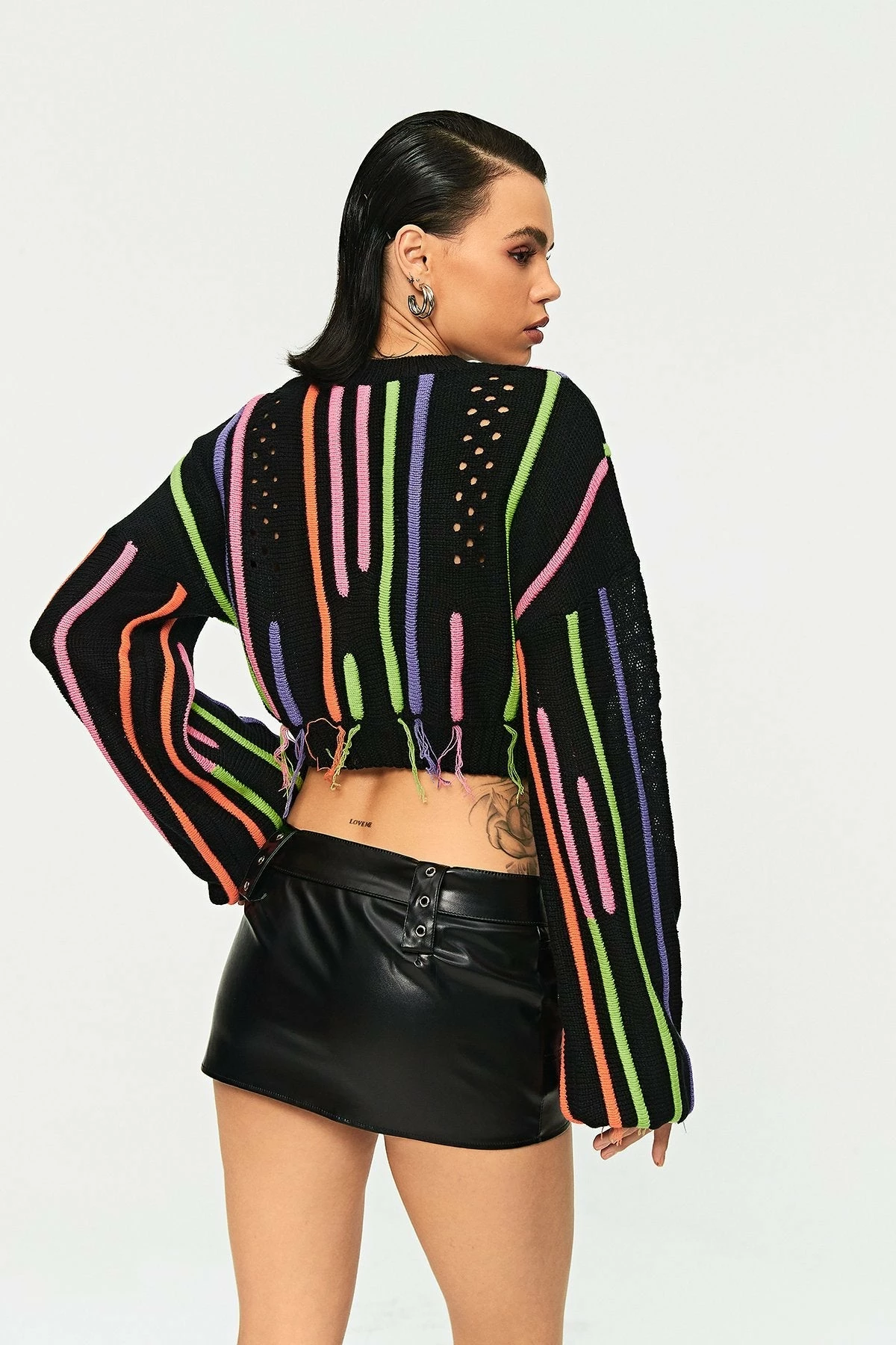 Solado Drop Shoulder Tassel Hem Sweater - Image 3