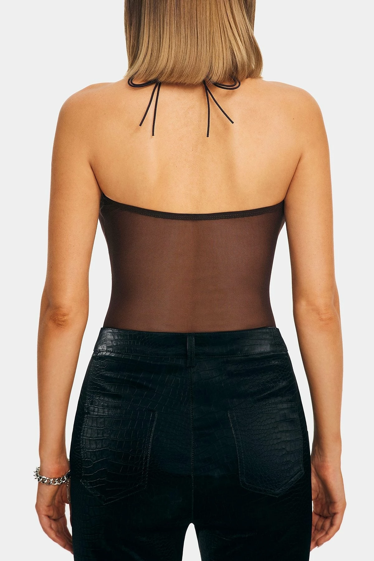 SOLADO Halter Neck Cut Out Backless Mesh Bodysuit 7 SOLADO Halter Neck Cut Out Backless Mesh Bodysuit - Image 7