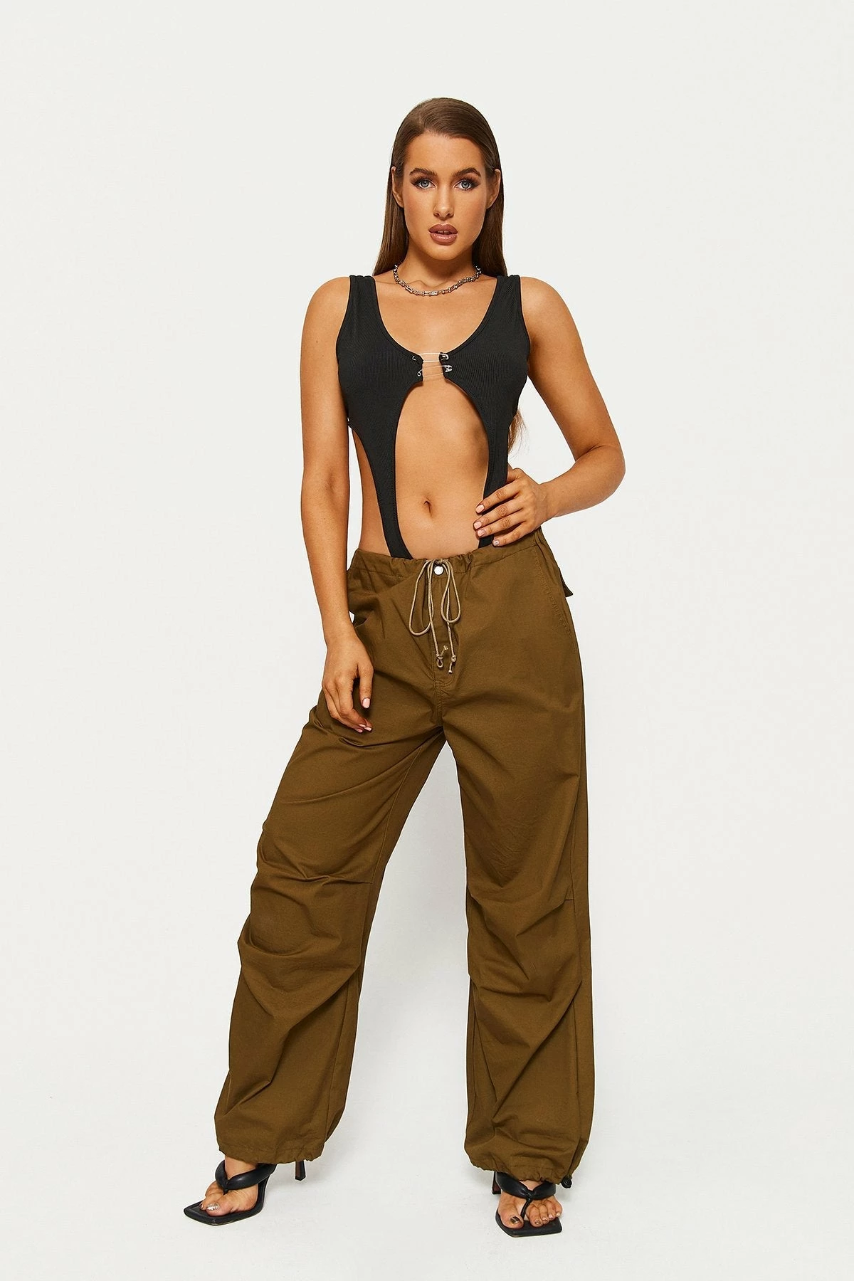 Solado Pin Detail Cut Out Open Back Bodysuit - Image 4