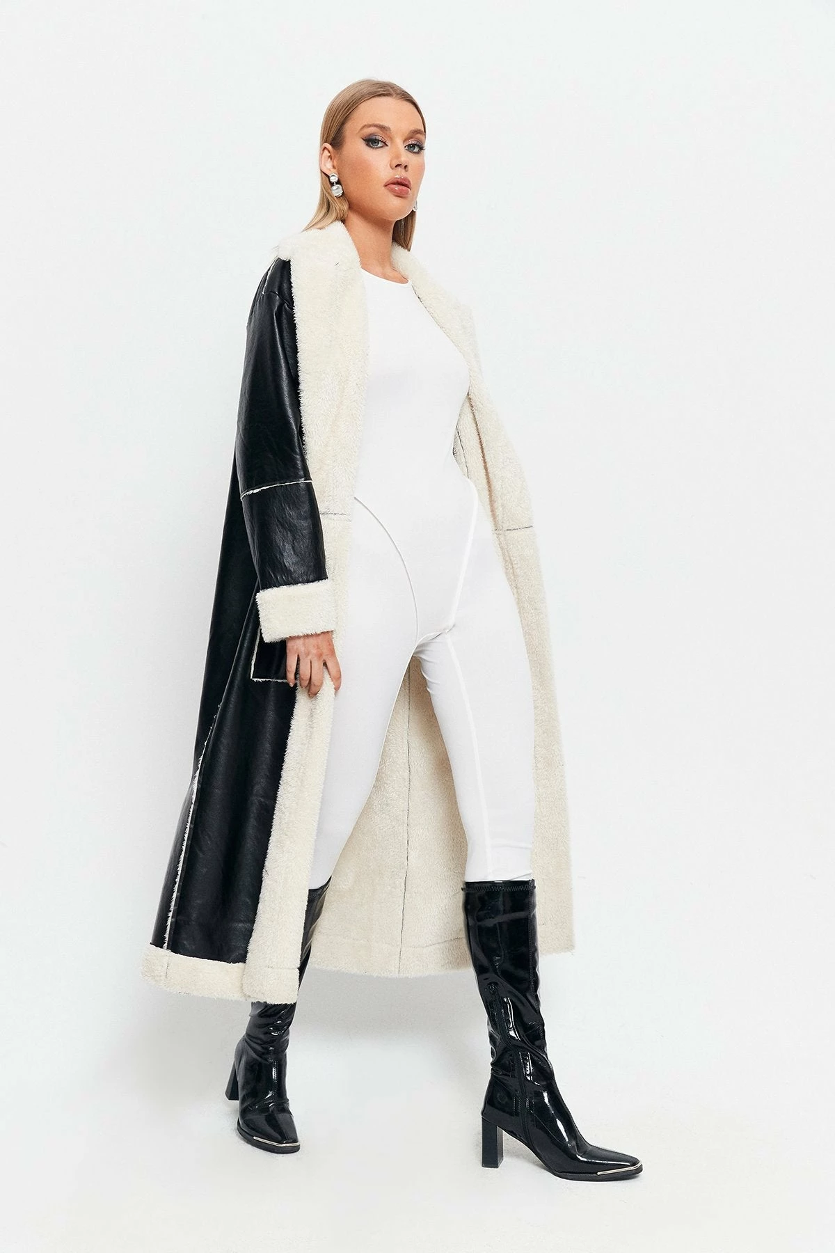 SOLADO Open Back Seam Detail Long Sleeve Jumpsuit - Image 2