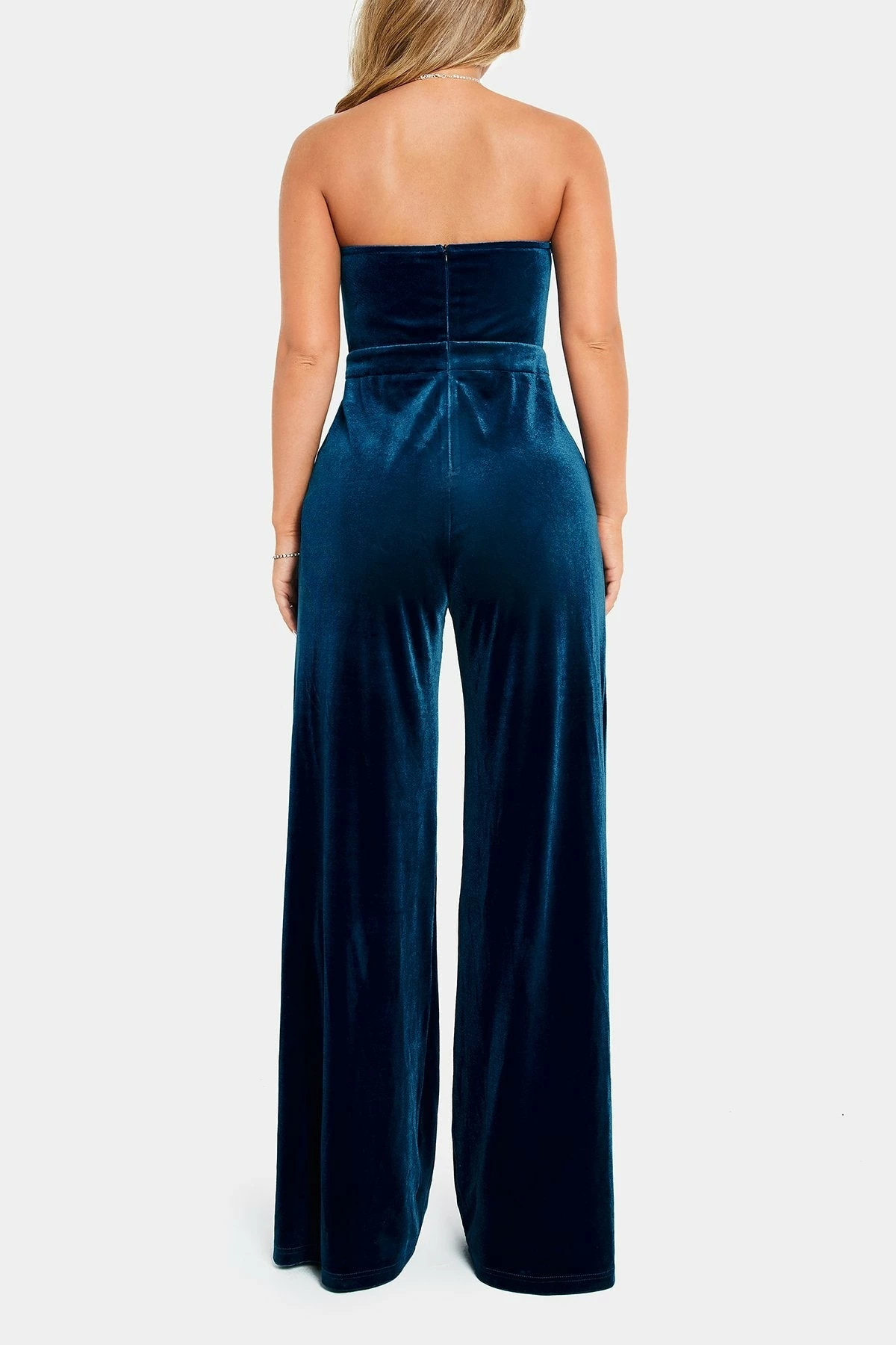 SOLADO Off Shoulder Velvet Cinched Waist Wide Leg Jumpsuit 7 SOLADO Off Shoulder Velvet Cinched Waist Wide Leg Jumpsuit - Image 7