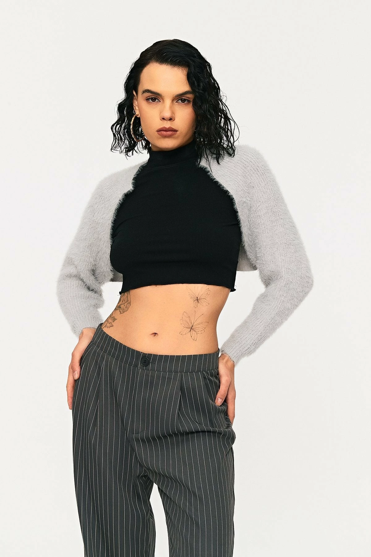Solado Open Front Ribbed Knit Fluffy Long Sleeve Cardigan 1 Solado Open Front Ribbed Knit Fluffy Long Sleeve Cardigan