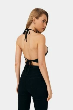 Alternative view of SOLADO Cut Out Asymmetrical Neck Tie Backless Bodysuit