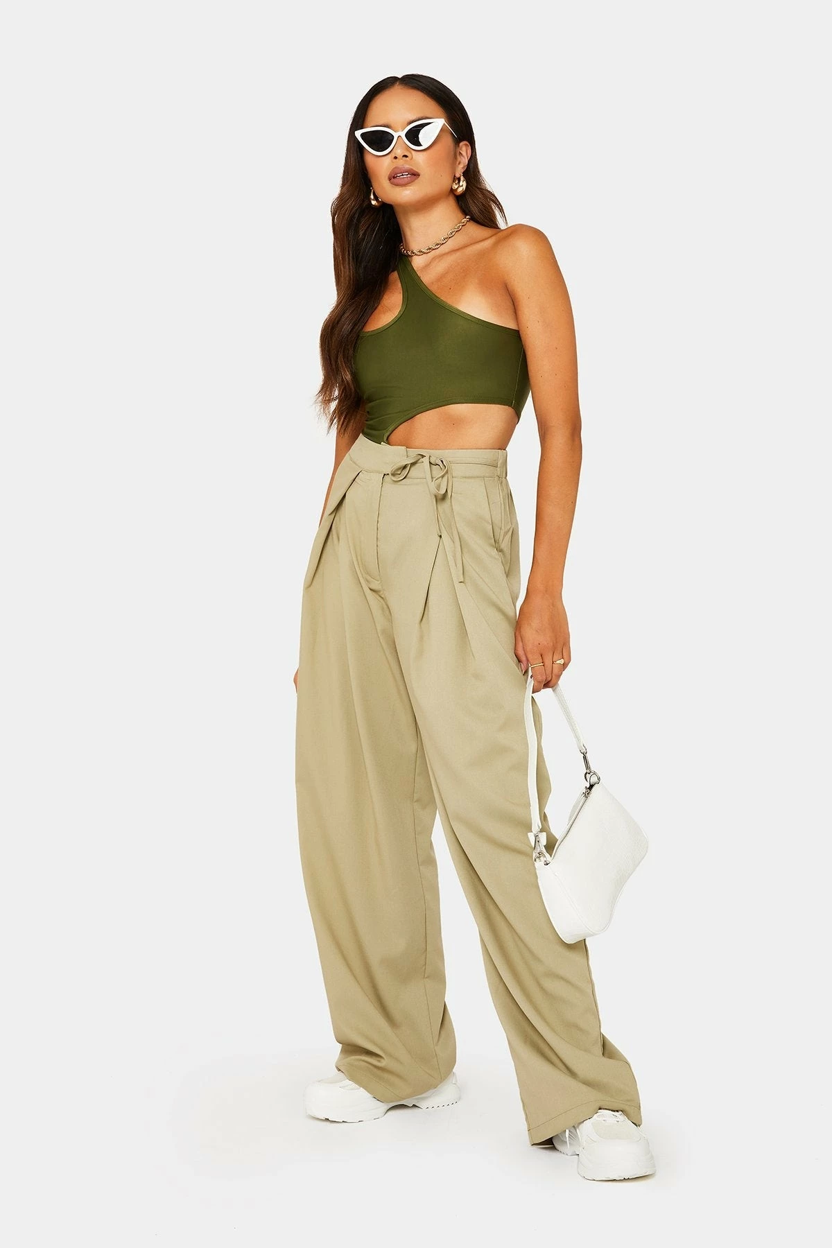 SOLADO One Shoulder Cut Out Sleeveless Bodysuit - Image 3