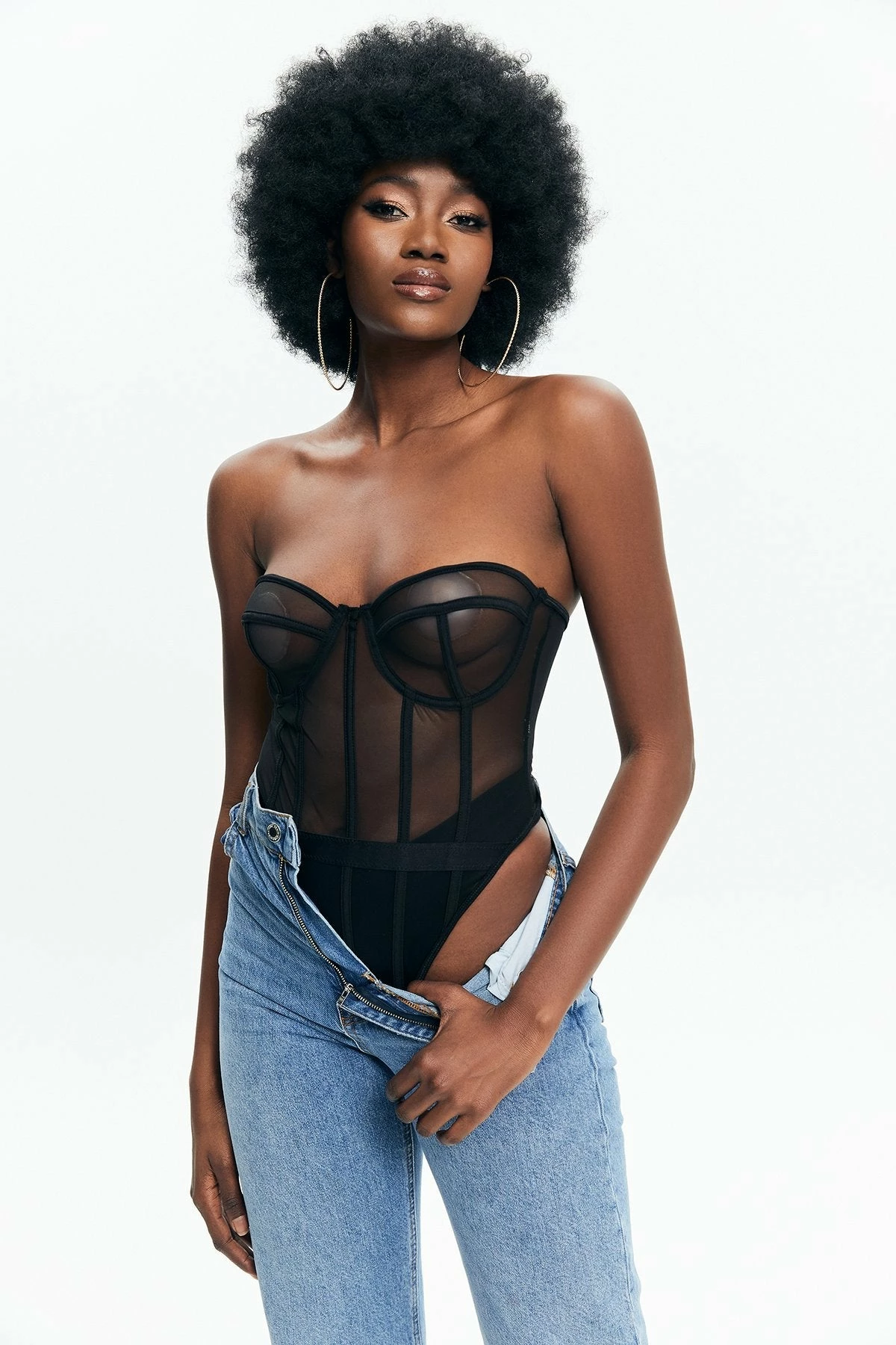 Solado Off Shoulder Mesh Underwire Cut Out Bodysuit 1 Solado Off Shoulder Mesh Underwire Cut Out Bodysuit