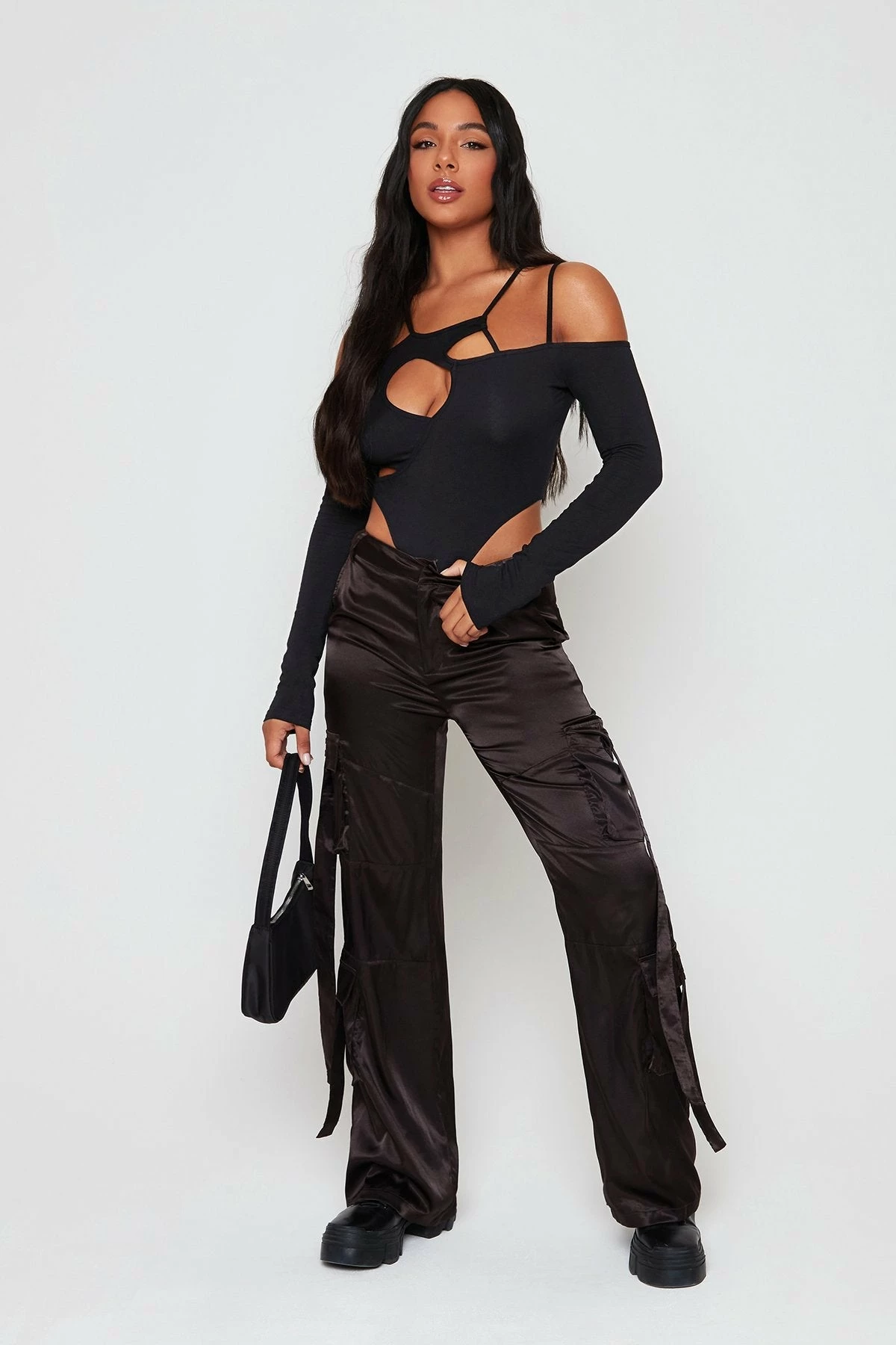 Solado Cut Out Cold Shoulder Long Sleeve Bodysuit 3 Solado Cut Out Cold Shoulder Long Sleeve Bodysuit - Image 3