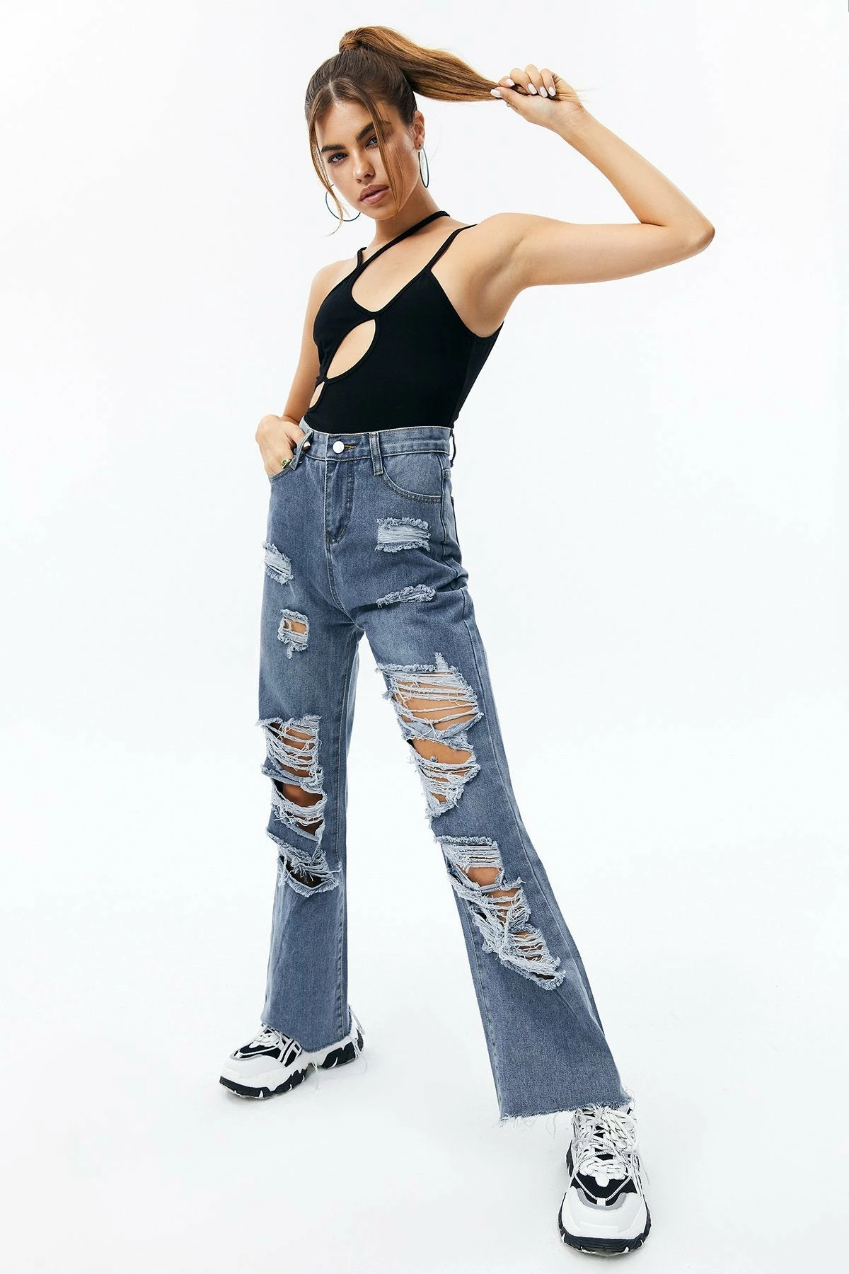 Solado Cut Out Asymmetrical Neck Bodysuit 6 Solado Cut Out Asymmetrical Neck Bodysuit - Image 6