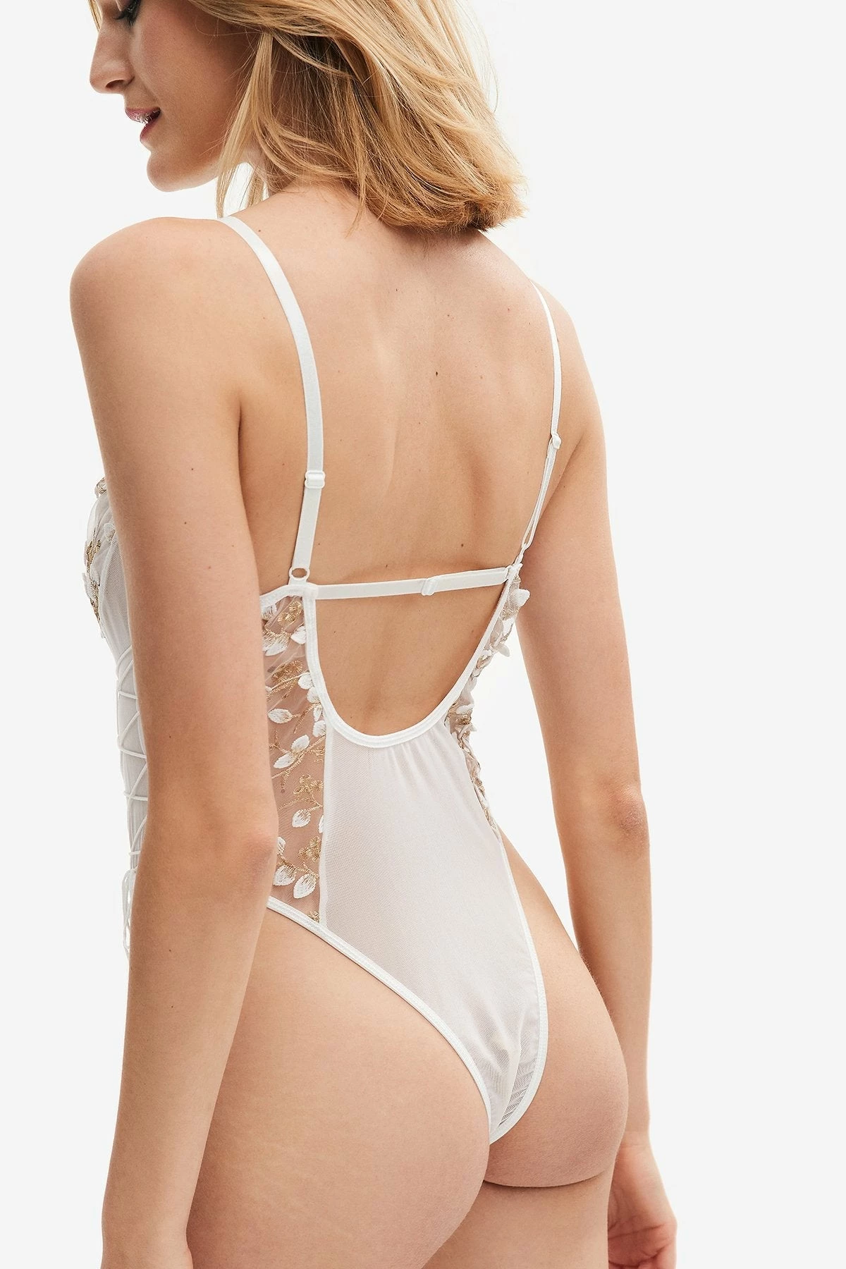 Solado Jacquard Lace Backless Teddy Bodysuit 2 Solado Jacquard Lace Backless Teddy Bodysuit - Image 2