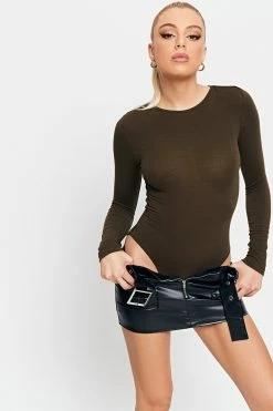 SOLADO Open Back Twist Detail Long Sleeve Bodysuit