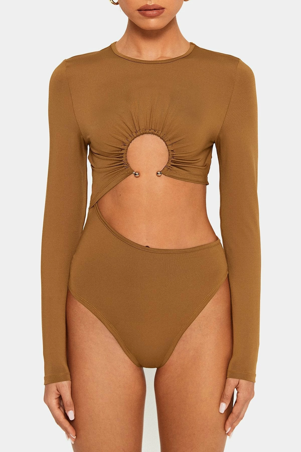 SOLADO Cut Out O-Ring Front Long Sleeve Bodysuit 6 SOLADO Cut Out O-Ring Front Long Sleeve Bodysuit - Image 6