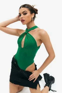 Solado Cut Out Twist Front Backless Bodysuit