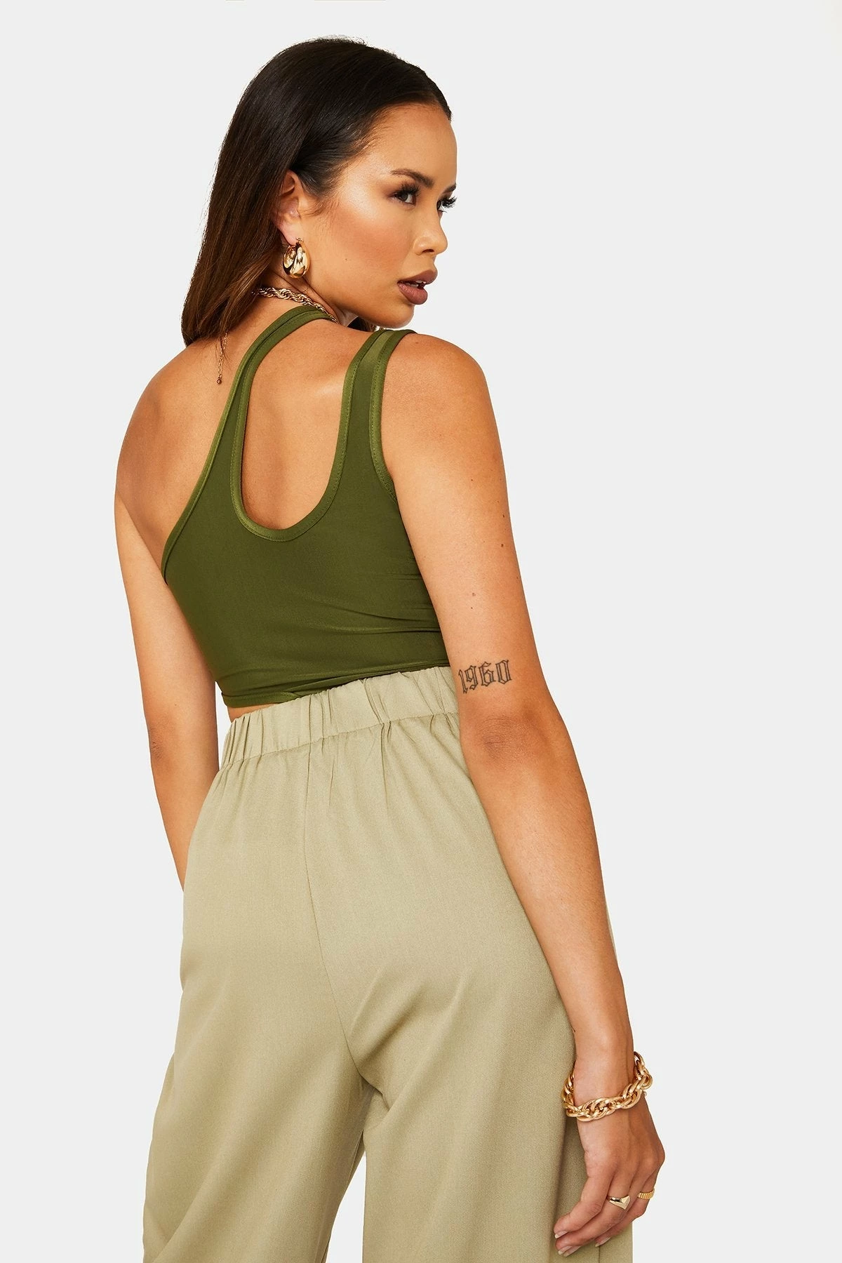 SOLADO One Shoulder Cut Out Sleeveless Bodysuit - Image 5