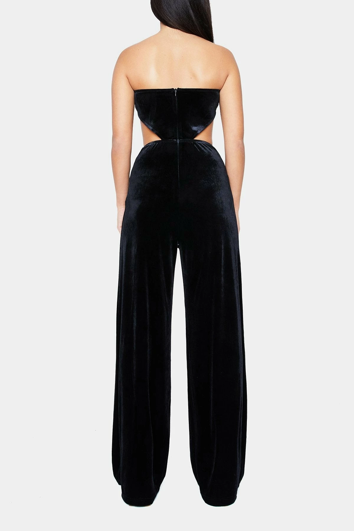 SOLADO Off Shoulder Cut Out Velvet Wide Leg Jumpsuit 7 SOLADO Off Shoulder Cut Out Velvet Wide Leg Jumpsuit - Image 7
