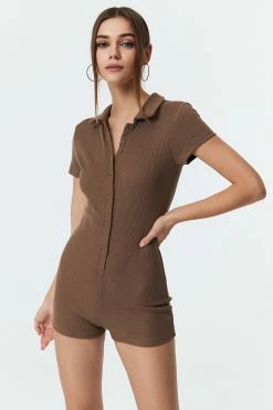 Solado Button Front Cycle Short Unitard