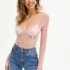 Solado Floral Lace Mesh Splicing Bodysuit