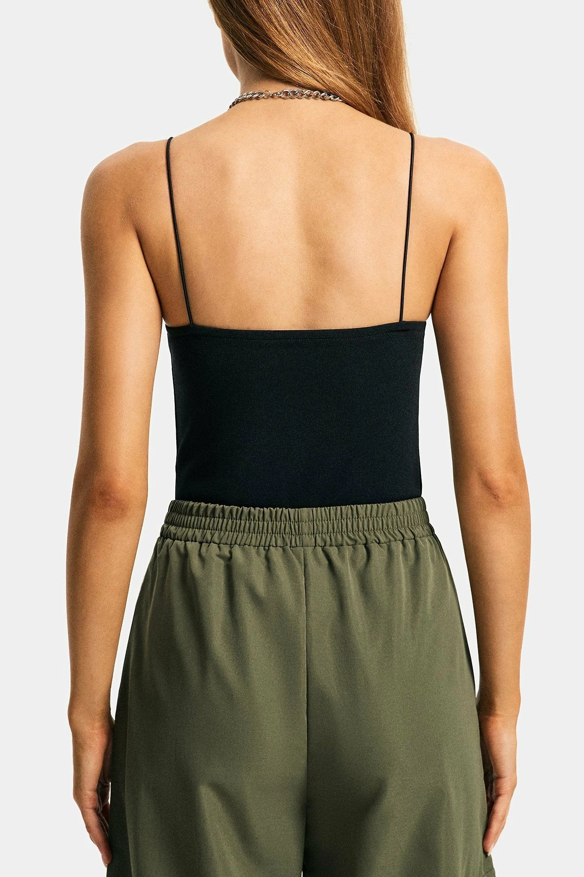 Solado Solid Splicing Backless Cami Bodysuit - Image 7