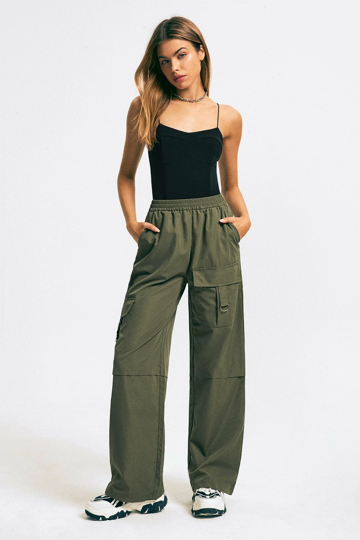 Solado Solid Splicing Backless Cami Bodysuit - Image 5