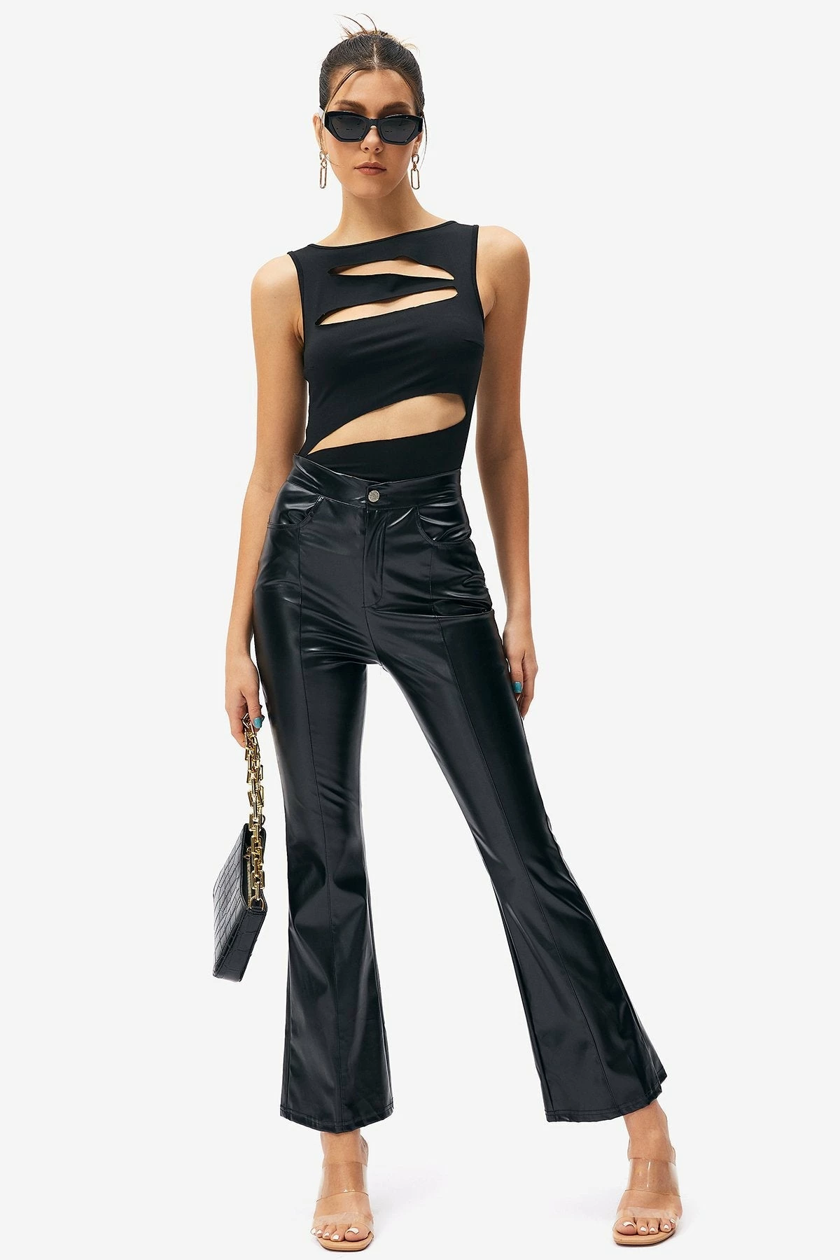 SOLADO Cut Out Sleeveless Solid Bodysuit 6 SOLADO Cut Out Sleeveless Solid Bodysuit - Image 6